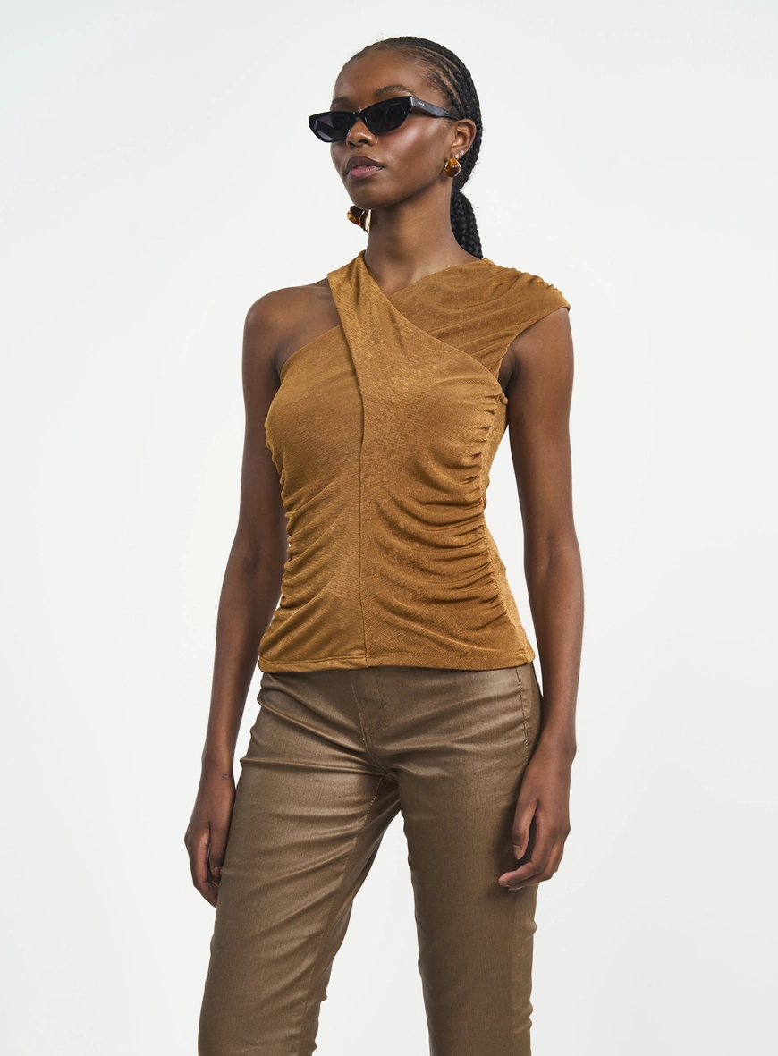Blusa Slim Decote Transpassado