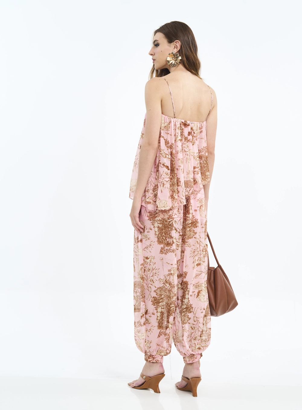 Blusa Com Estampa E Franzidos Estampados