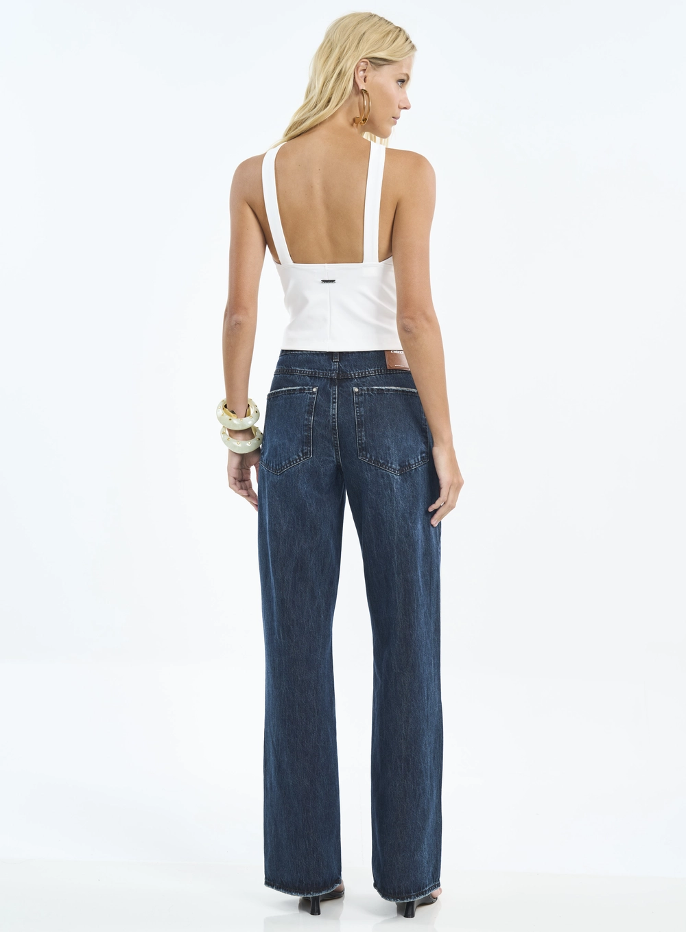 Blusa Com Decote Cruzado E Cut-out Off Shell