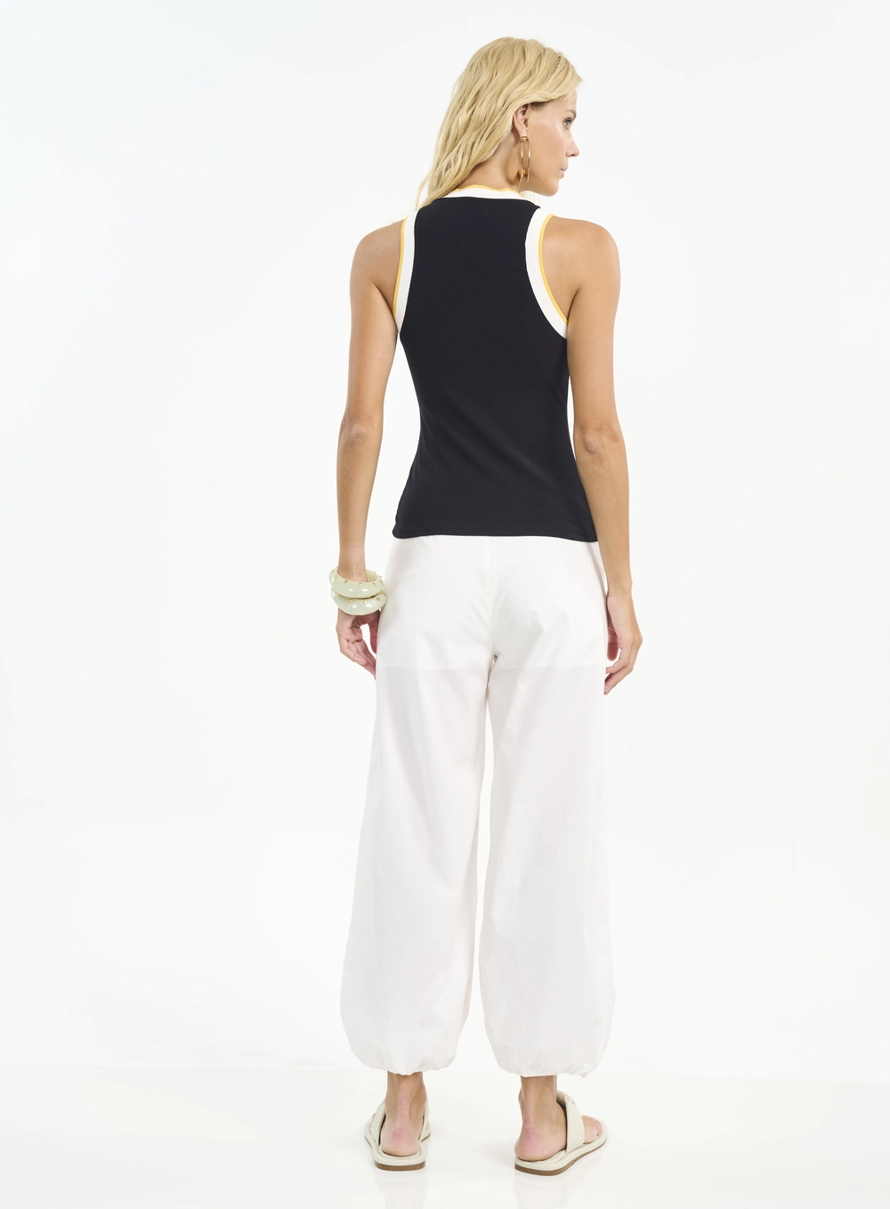 Regata Feminina Canelada - Slim Preto
