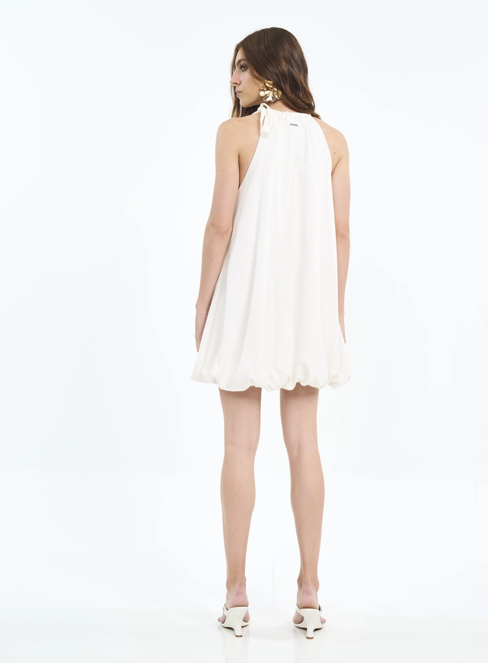Vestido Curto Frente Única Com Barra Balonê Estampados