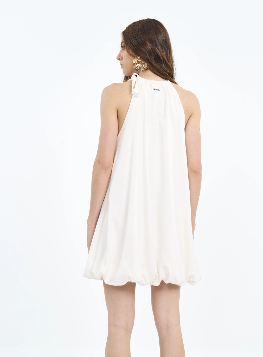 Vestido Curto Frente Única Com Barra Balonê Estampados