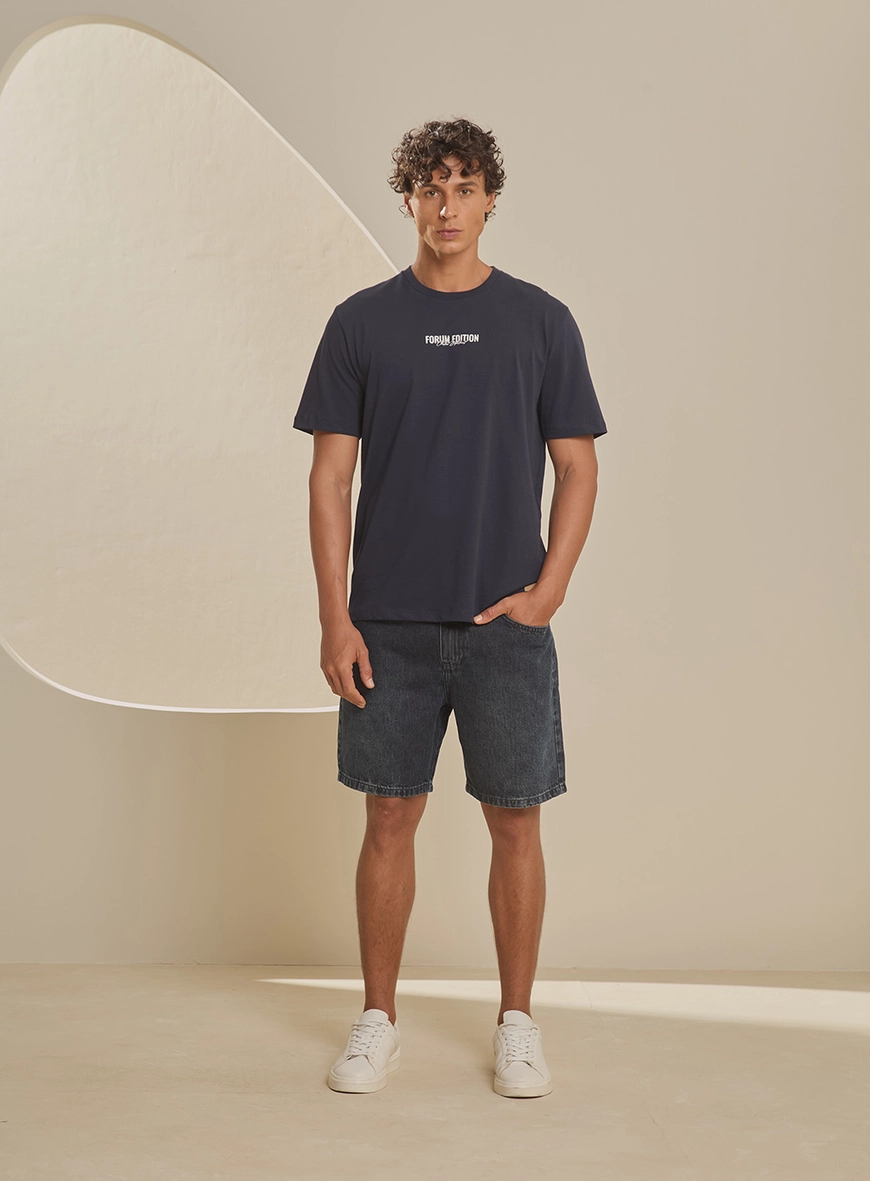 Camiseta Masculina New Box Estampada Forum Azul 4
