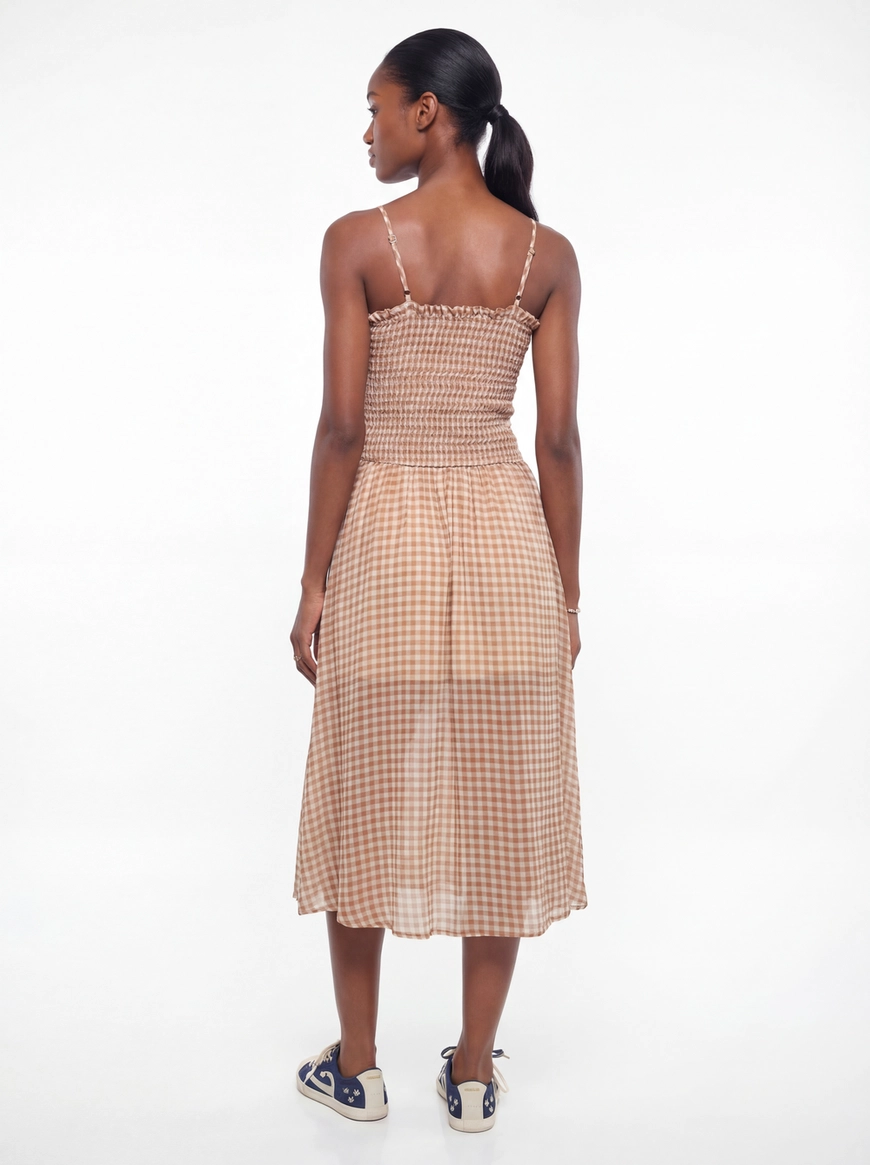 Vestido Midi Comfort Xadrez Estampados 3