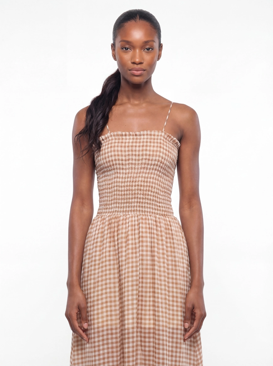 Vestido Midi Comfort Xadrez Estampados 5