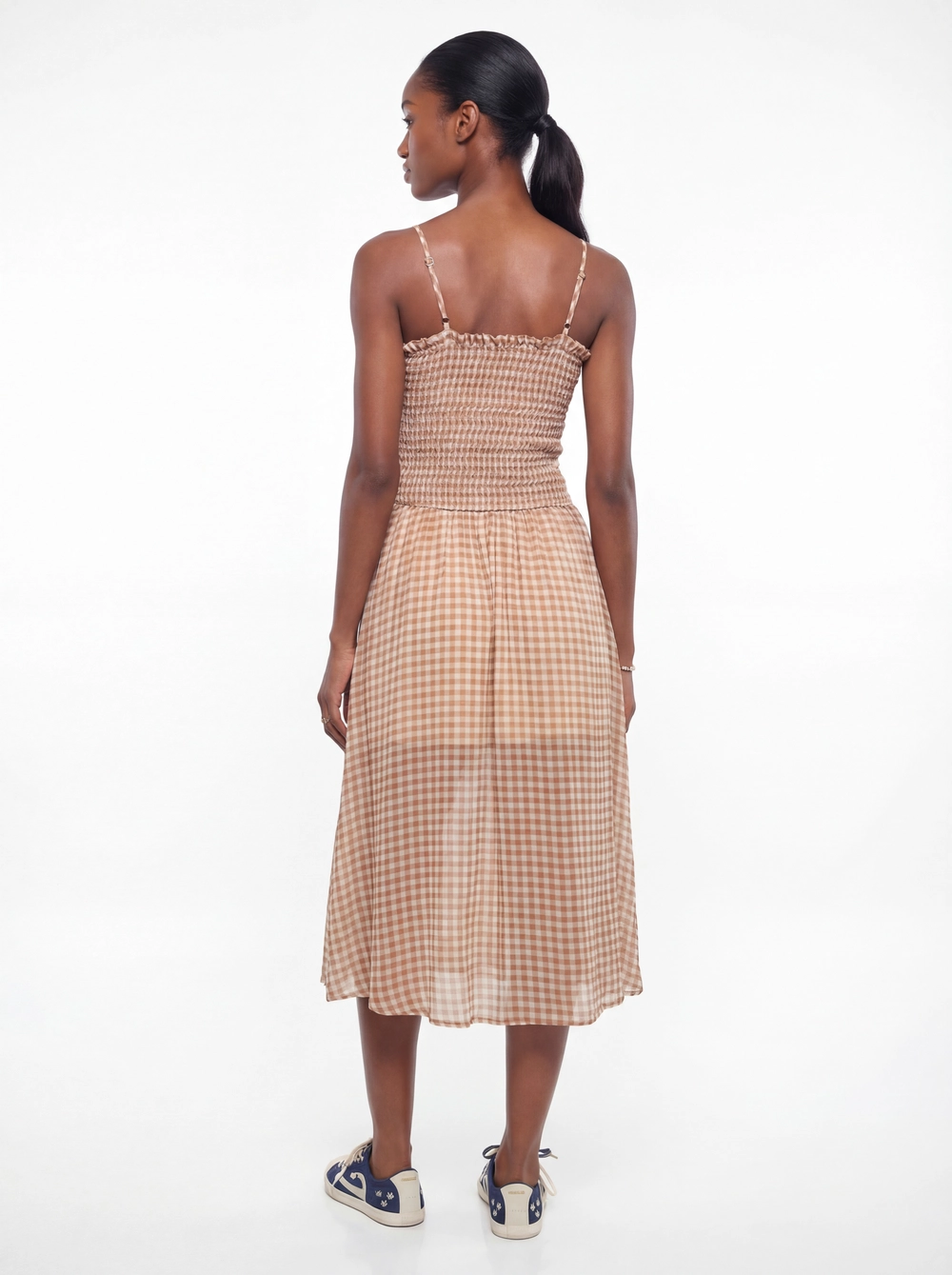 Vestido Midi Comfort Xadrez Estampados 4