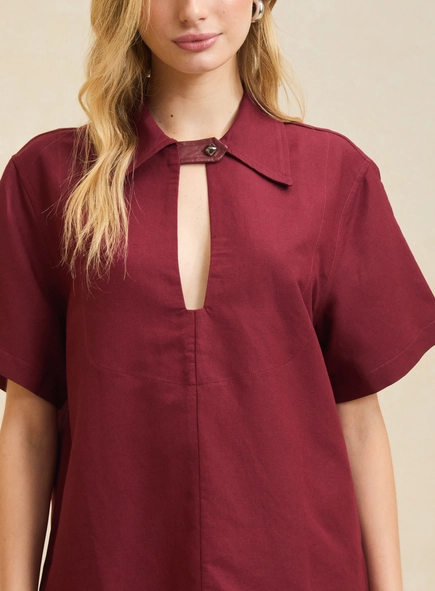Camisa Alfaiataria Feminina Reta