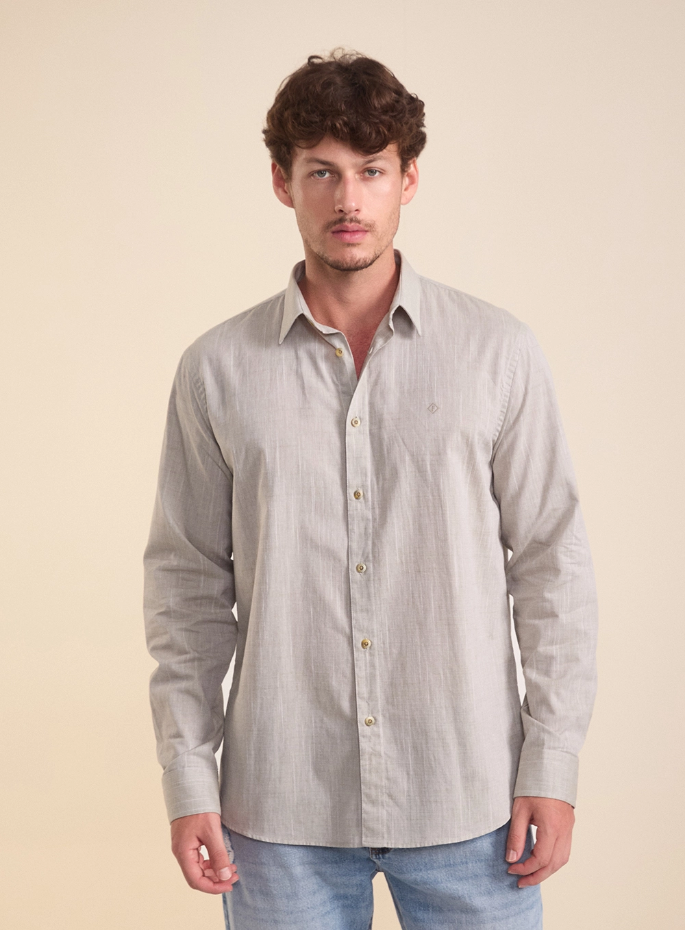 Camisa Masculina Relax Manga Longa Verde 1