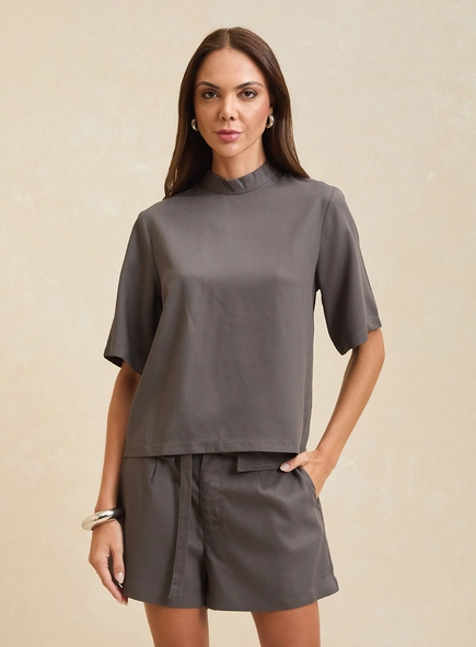 Camiseta Feminina Oversized Gola Alta