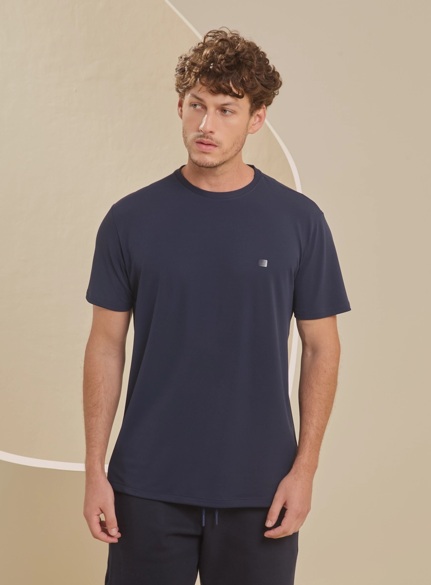 Camiseta Masculina New Slim Azul 3