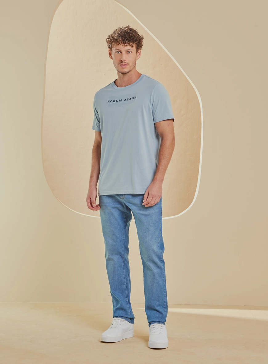 Camiseta Masculina New Slim - Forum Jeans Azul