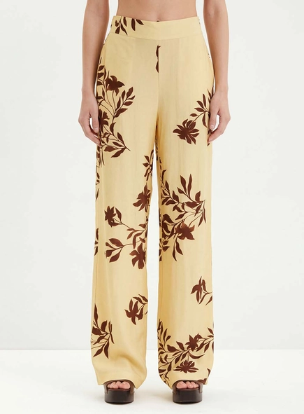 Calça Feminina Estampada Floral - Pantalona