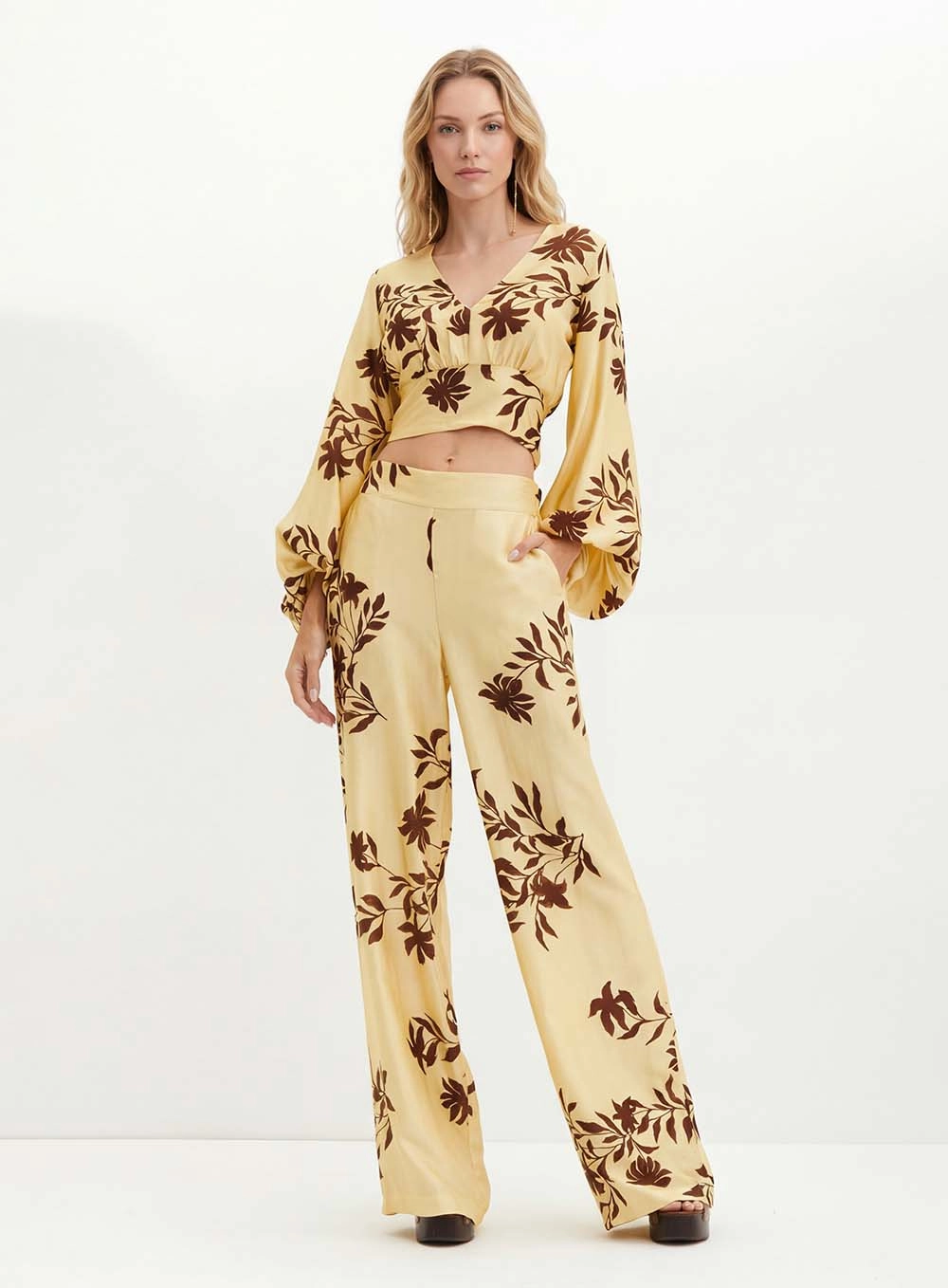 Calça Feminina Estampada Floral - Pantalona Estampados 3