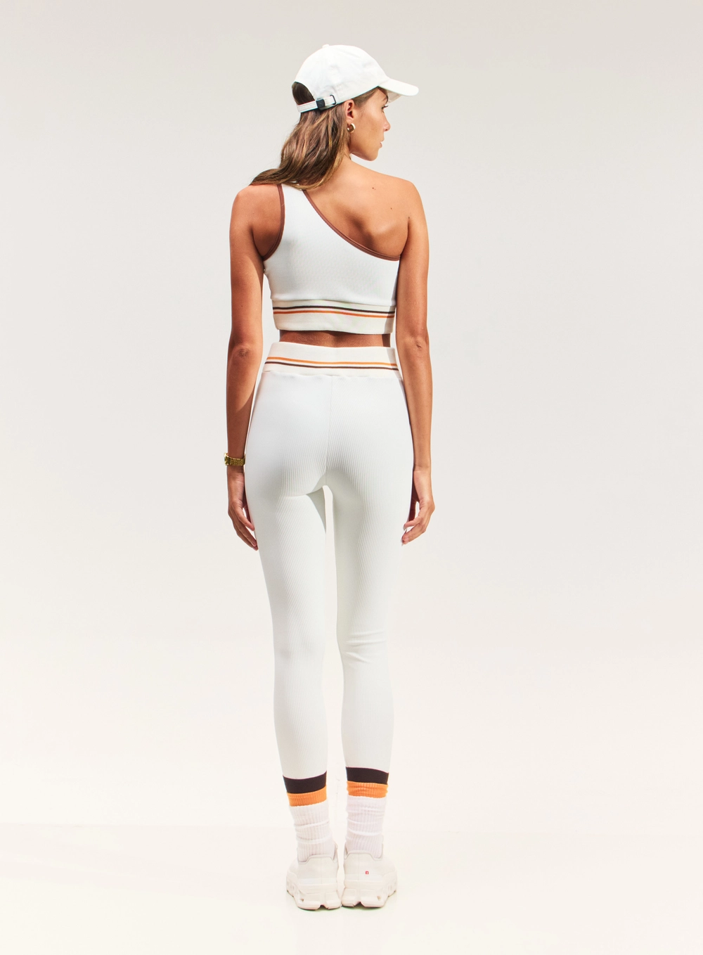 Calça Legging Sport Com Cós Retilínea Branco