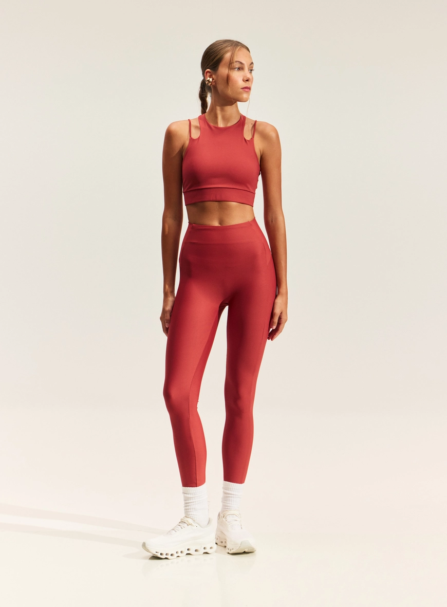Calça Legging Feminina Com Cós Alto