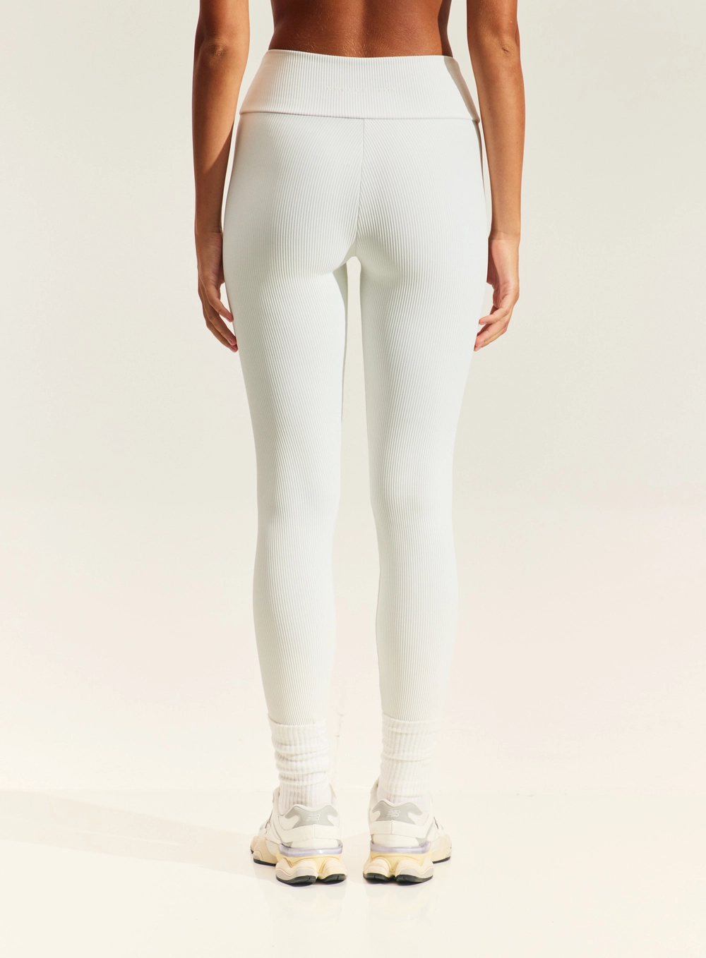 Calça Legging Feminina Canelada Branco