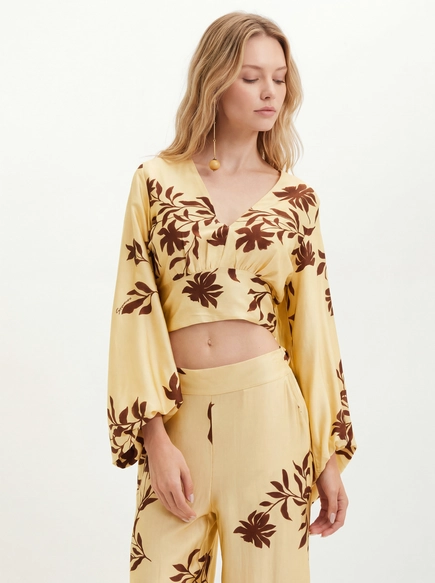 Blusa Feminina Estampada Com Amarração - Comfort