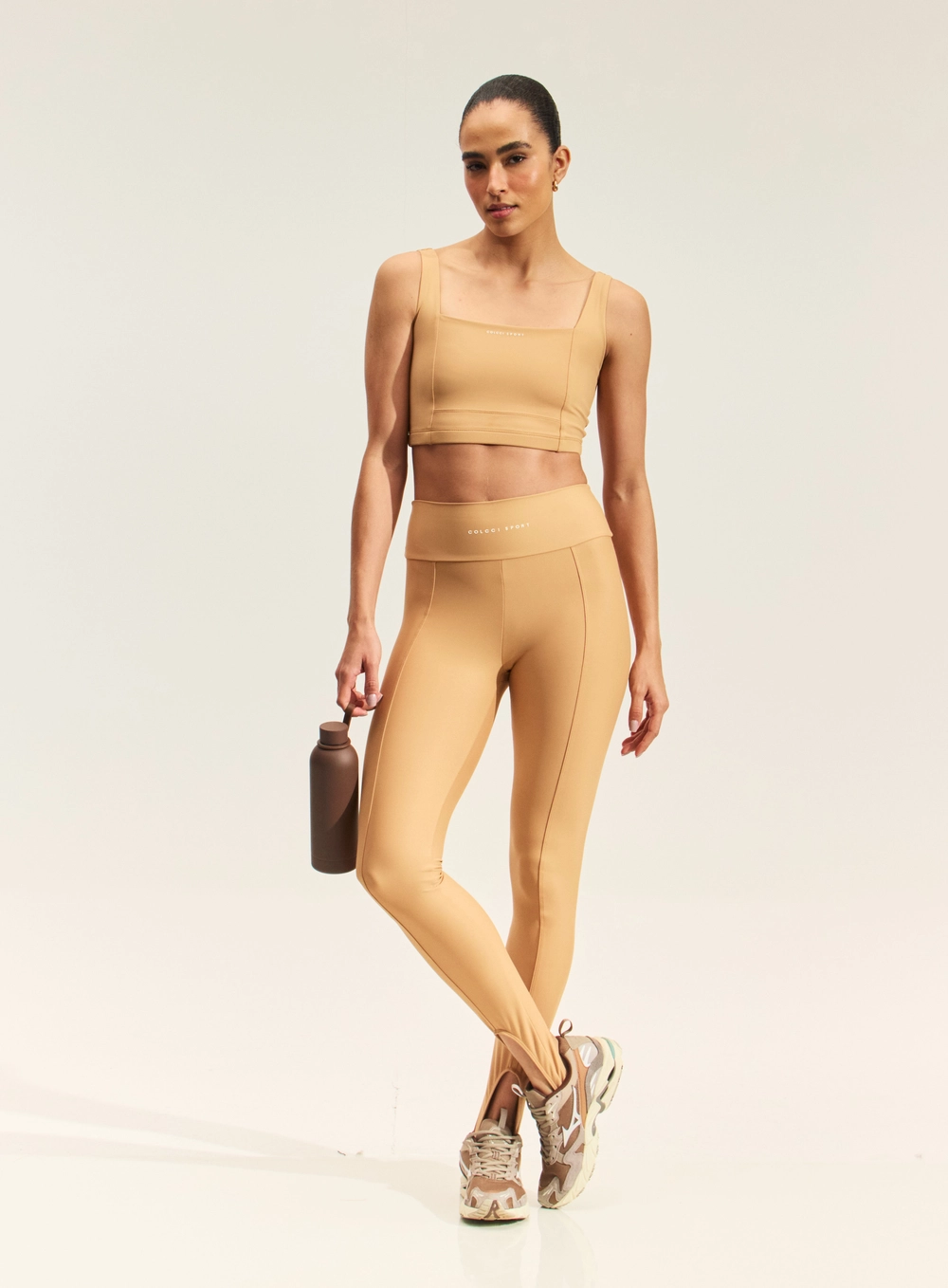 Calça Legging Feminino Pezinho Bege