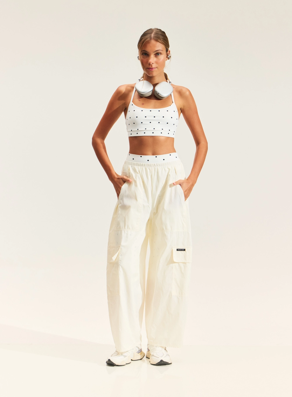 Calça Barrel Com Bolsos Branco