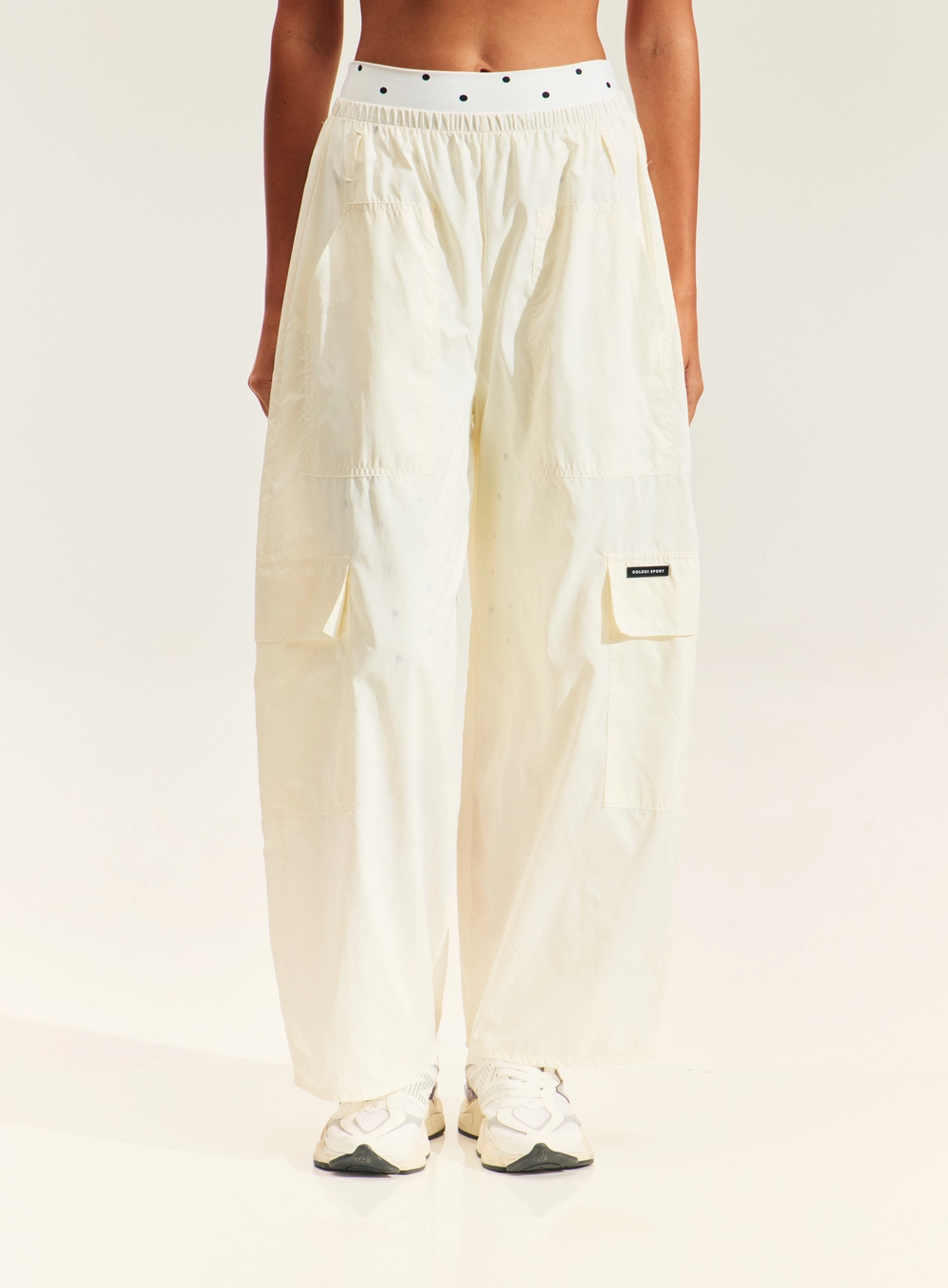 Calça Barrel Com Bolsos Branco
