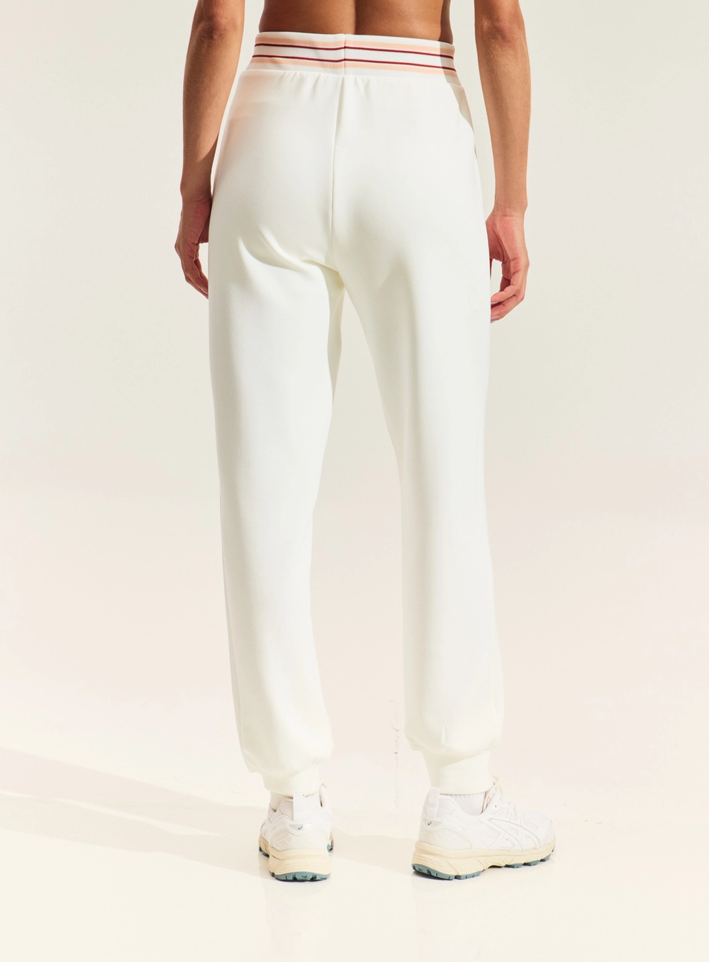 Calça Jogger Com Cós Retilínea Branco