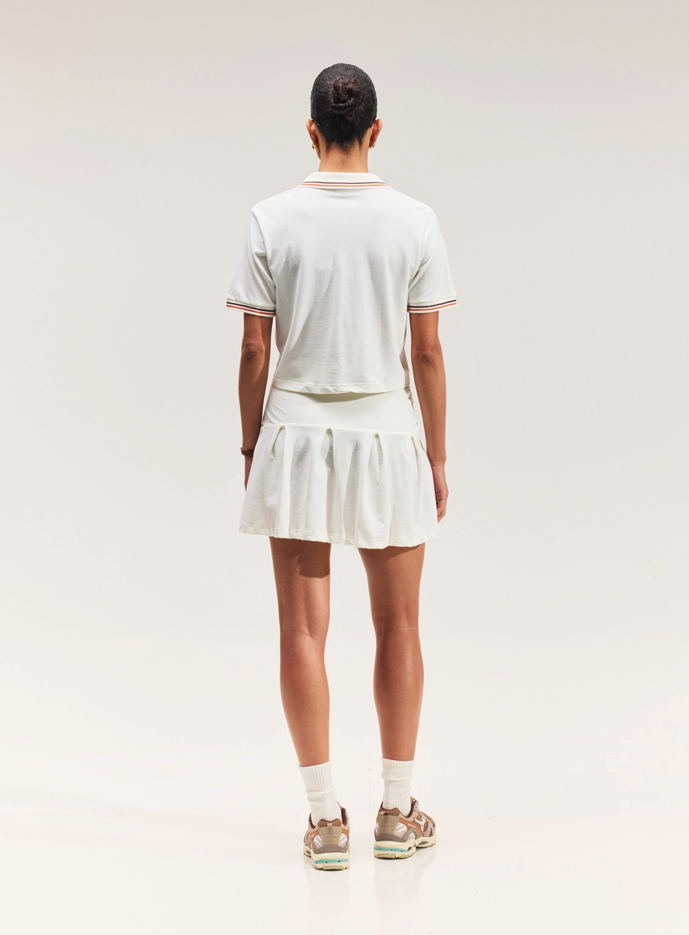 Blusa Cropped Polo Feminina Sport Branco
