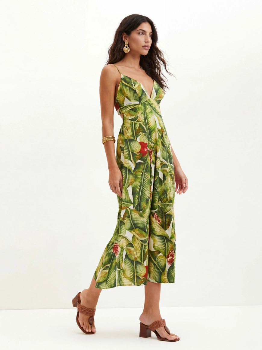 Vestido Estampado Com Costas Abertas - Evasê Estampados 3