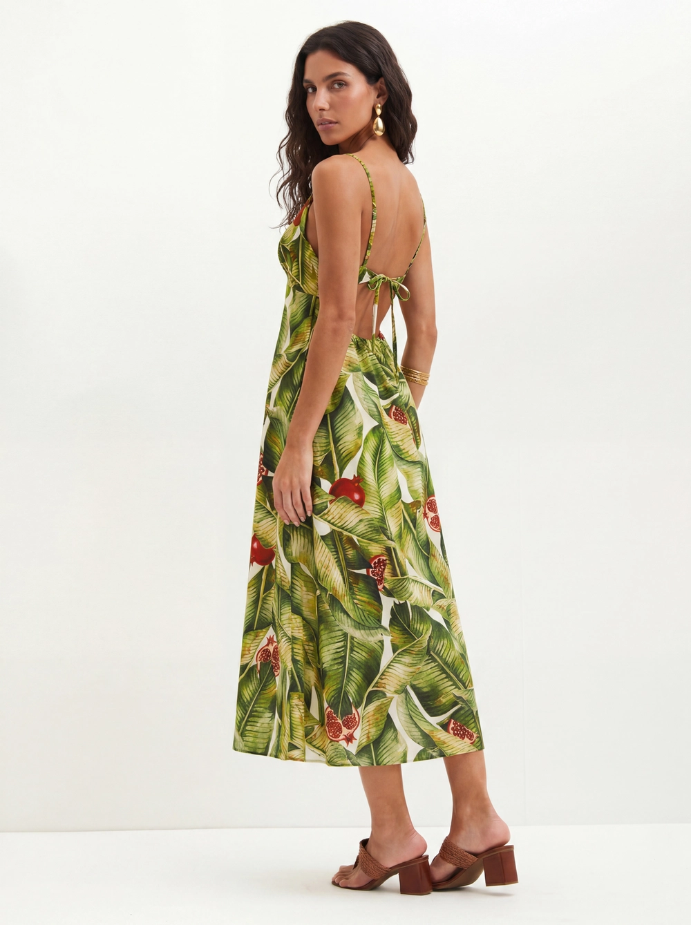 Vestido Estampado Com Costas Abertas - Evasê Estampados 2