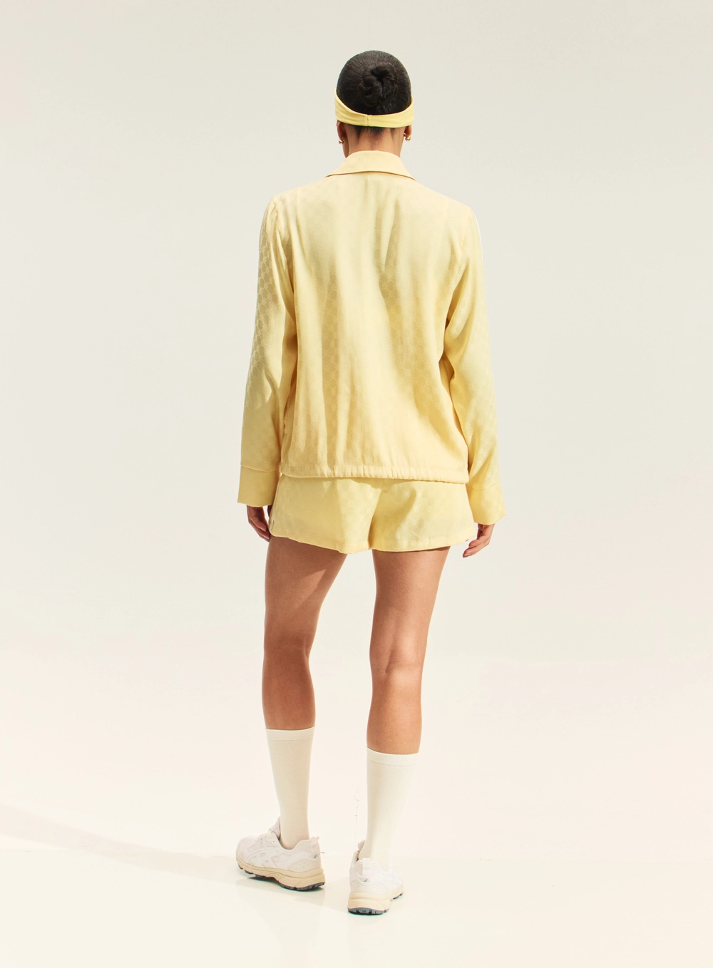 Camisa Jacquard Com Botões E Gola AMARELO