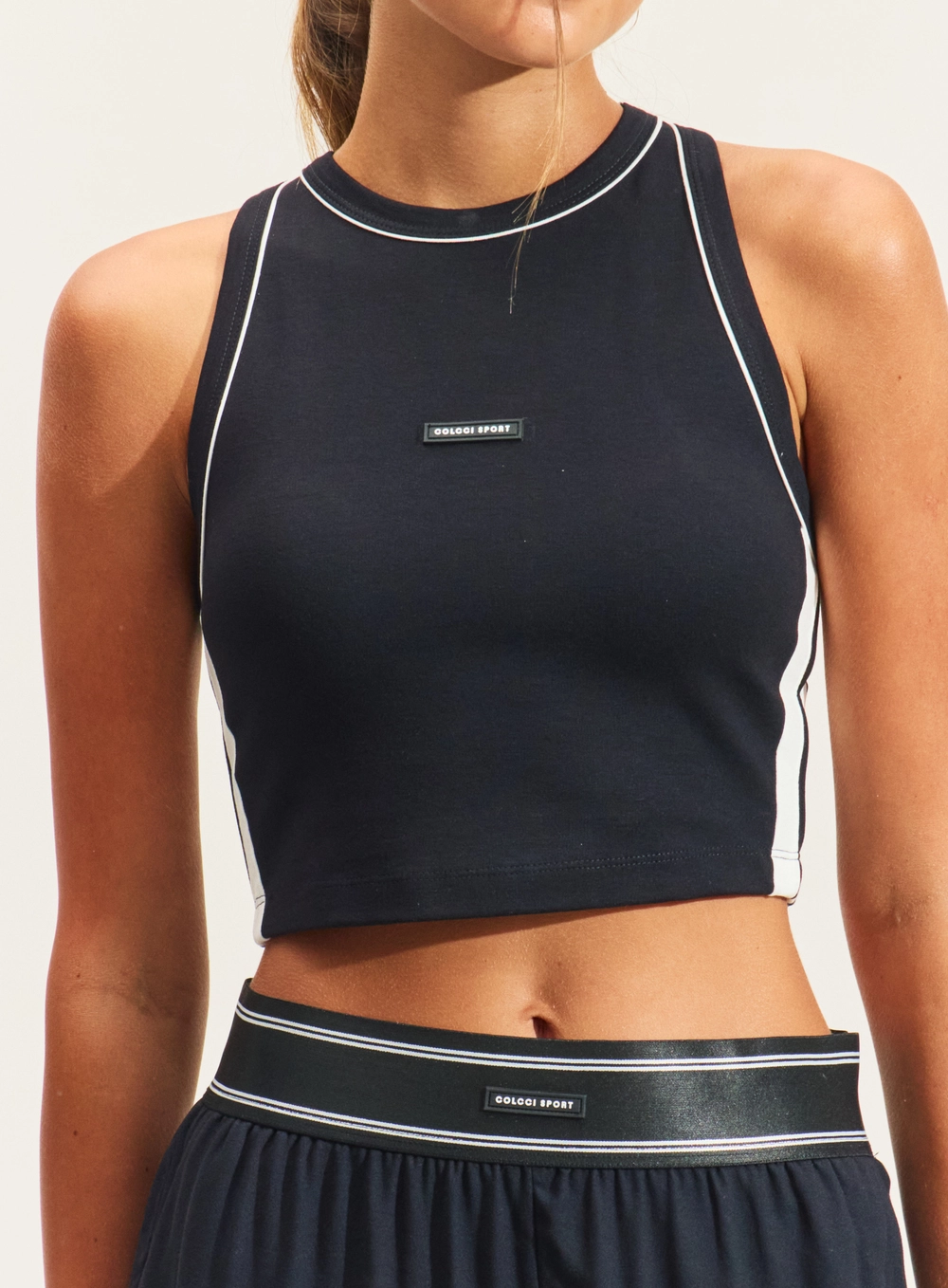 Blusa Cropped Feminina Com Detalhes PRETO
