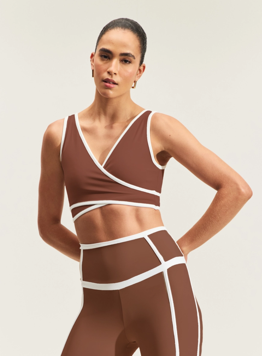 Top Esportivo Feminino Transpassado