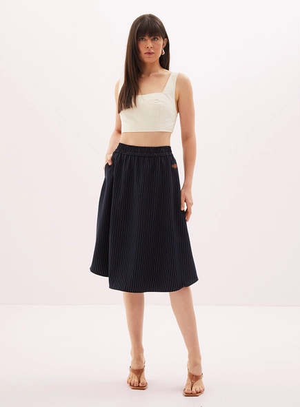 Saia Midi Feminina Estampada