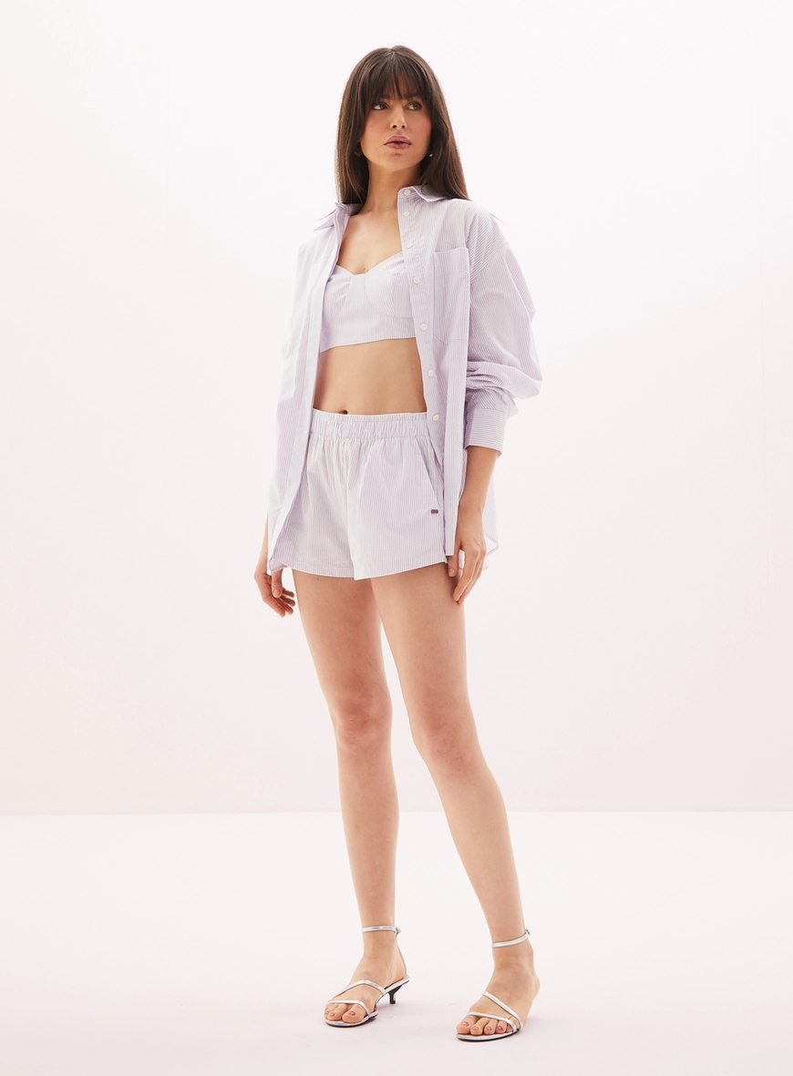 Camisa Feminina Manga Longa Com Botões Estampados 4