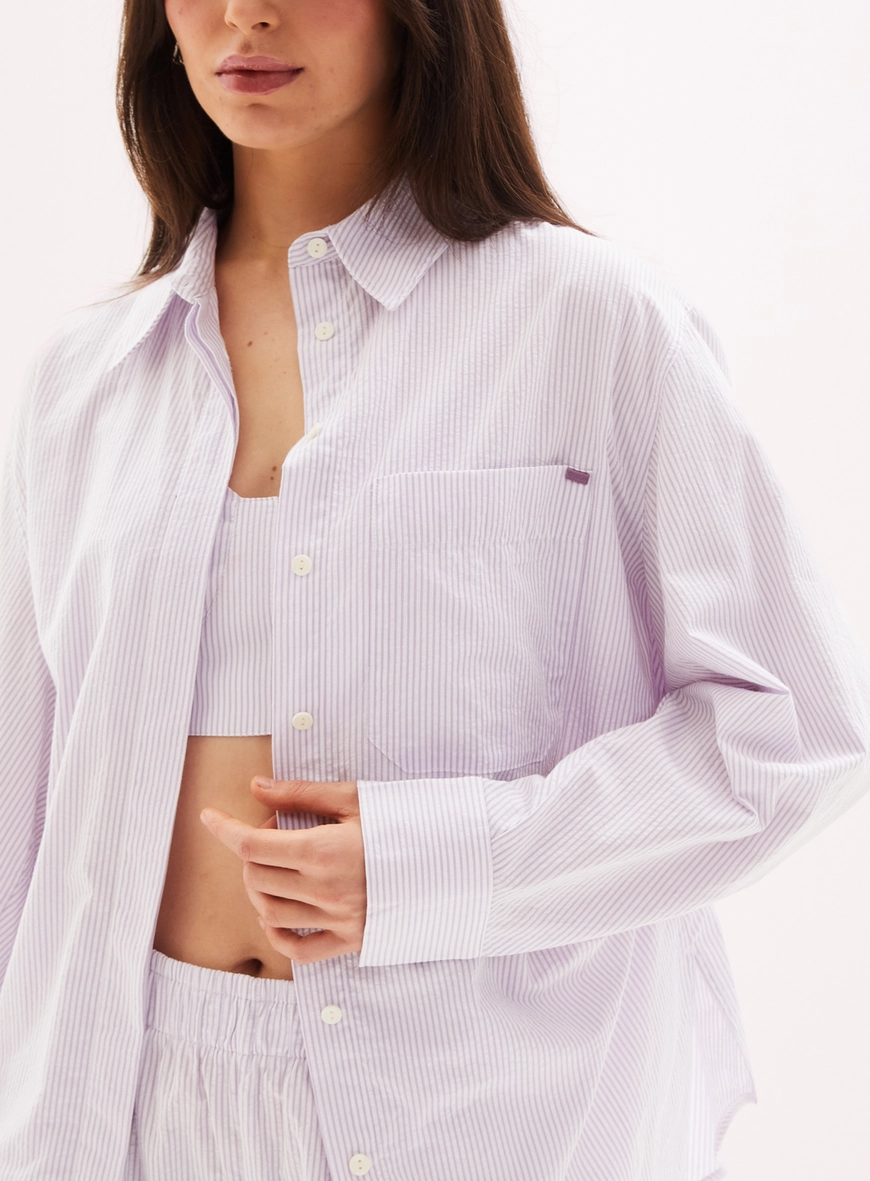 Camisa Feminina Manga Longa Com Botões Estampados 3