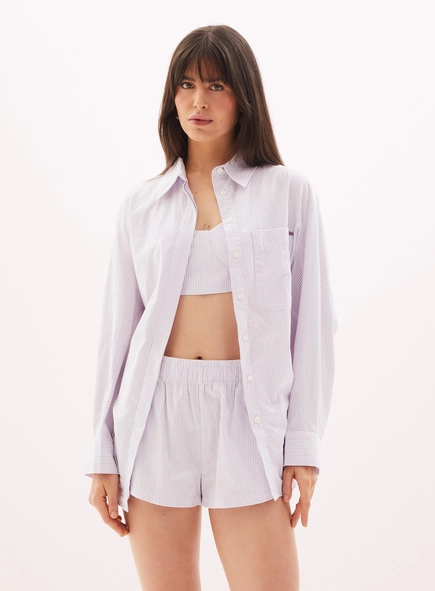 Camisa Feminina Manga Longa Com Botões