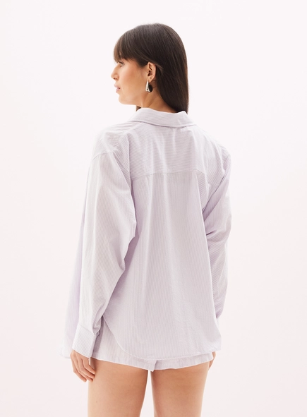 Camisa Feminina Manga Longa Com Botões