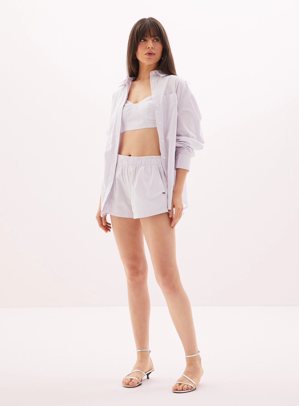 Camisa Feminina Manga Longa Com Botões Estampados 4
