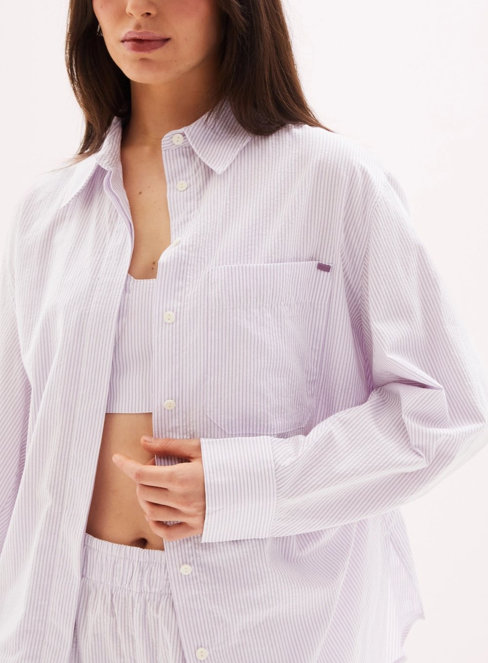 Camisa Feminina Manga Longa Com Botões Estampados 3
