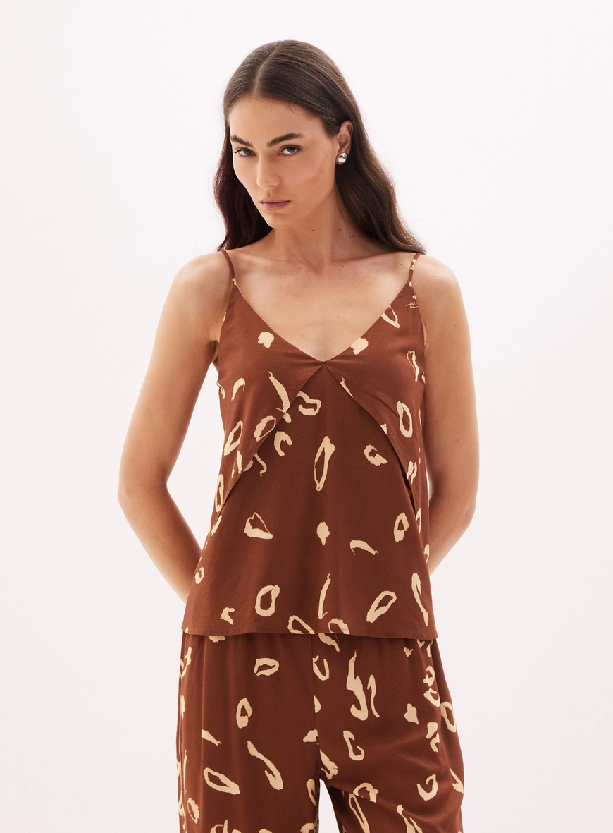 Blusa Feminina Estampada Em Camadas Estampados 2