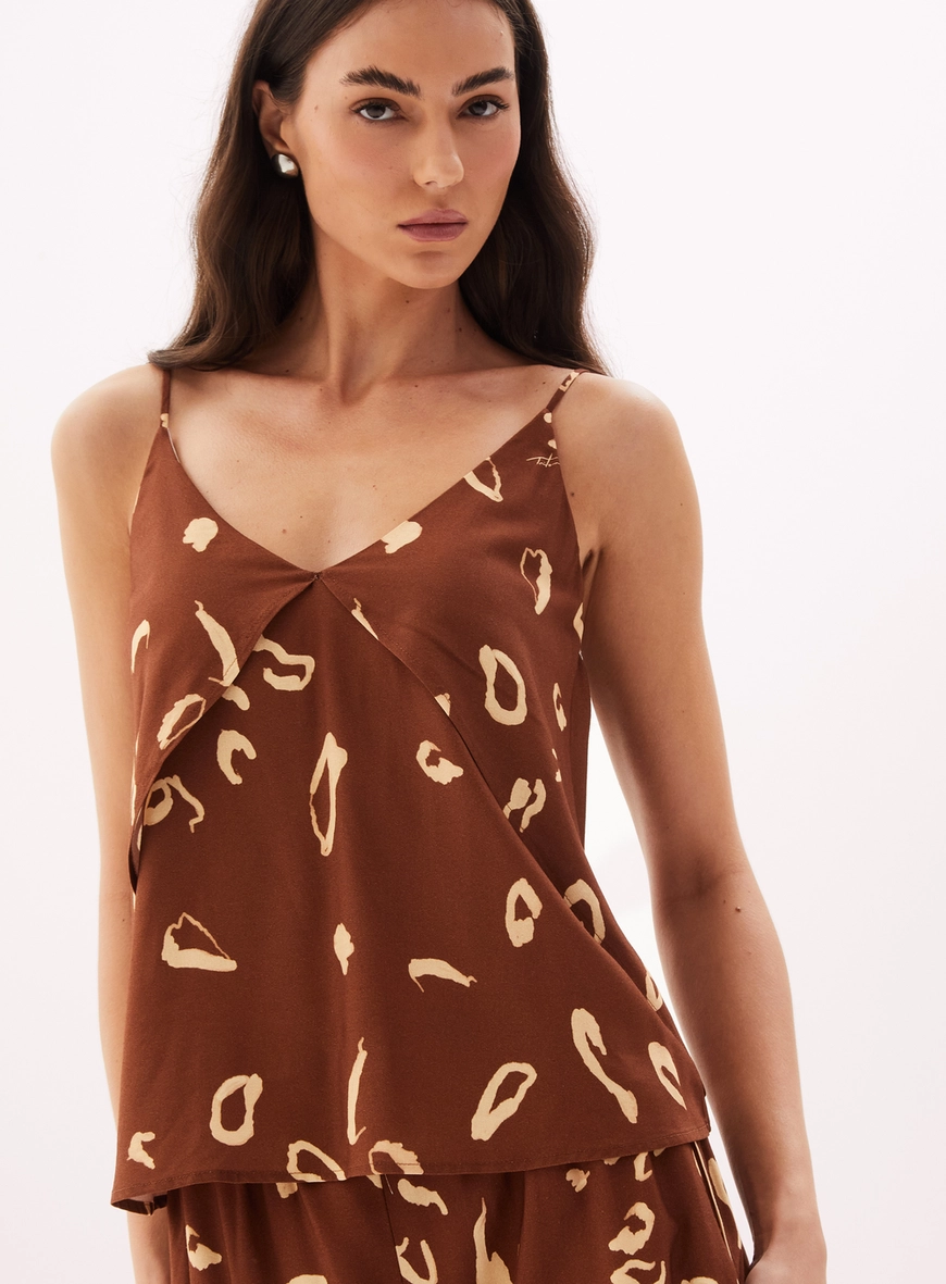 Blusa Feminina Estampada Em Camadas Estampados 3