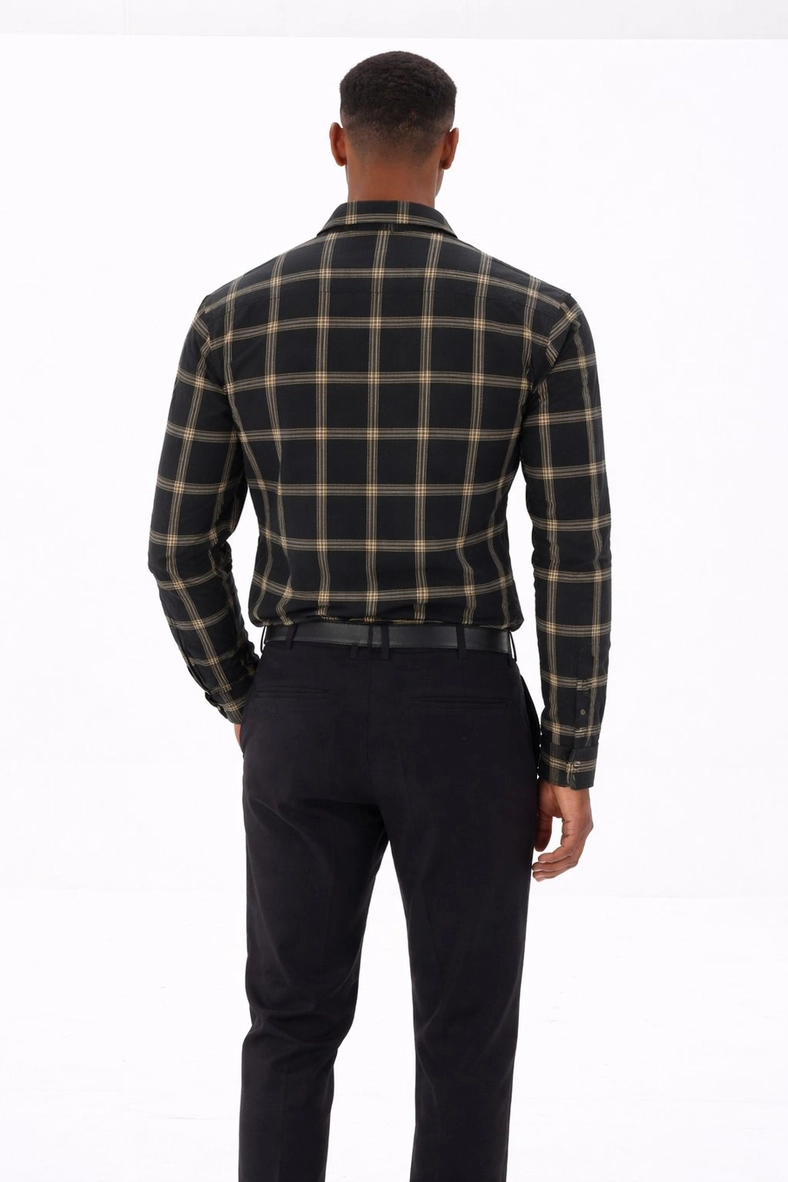 Camiseta Masculina Casual Xadrez Estampados 3