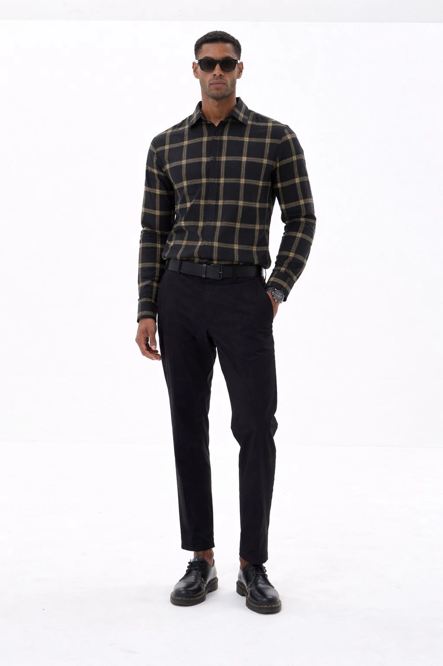 Camiseta Masculina Casual Xadrez Estampados 2