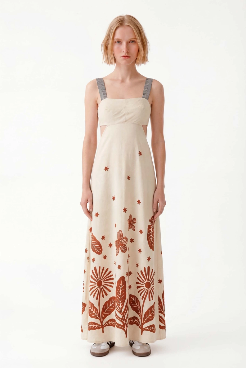Vestido Midi Comfort Estampado Estampados 1