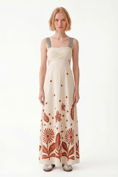 Vestido Midi Comfort Estampado