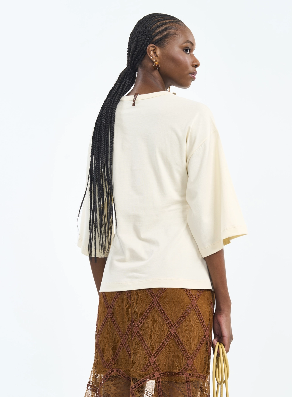 Camiseta Com Estampa Floral Blossom Bege