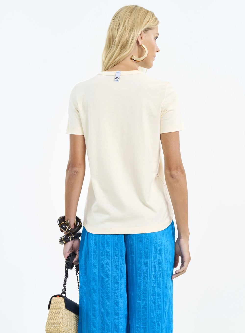 Camiseta Com Estampa Blue Sea Club Bege