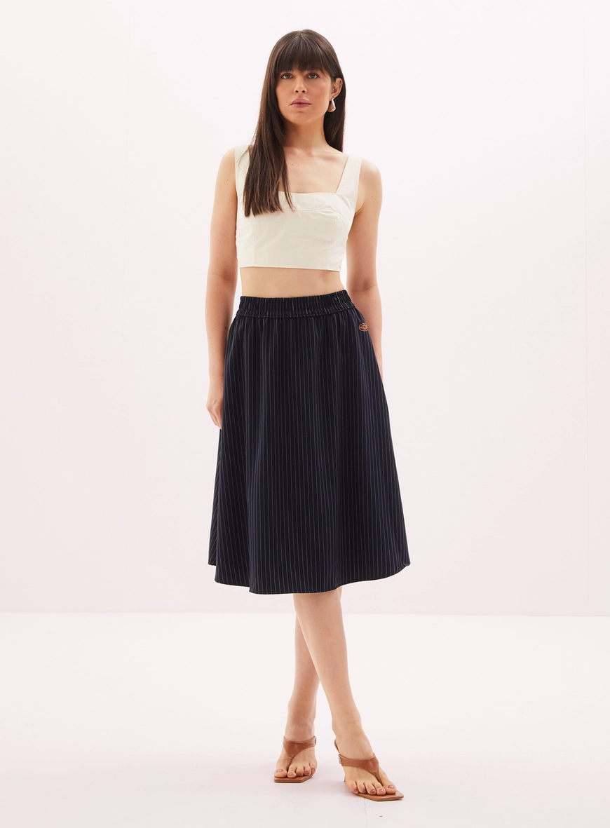 Top Cropped Feminino Com Alça Bege 1