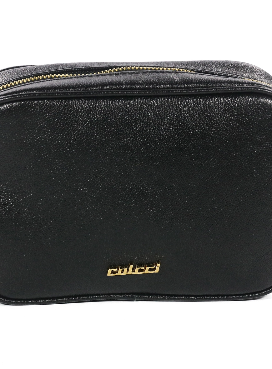 Bolsa Colcci Couro Câmera Bag Mel Preto 1