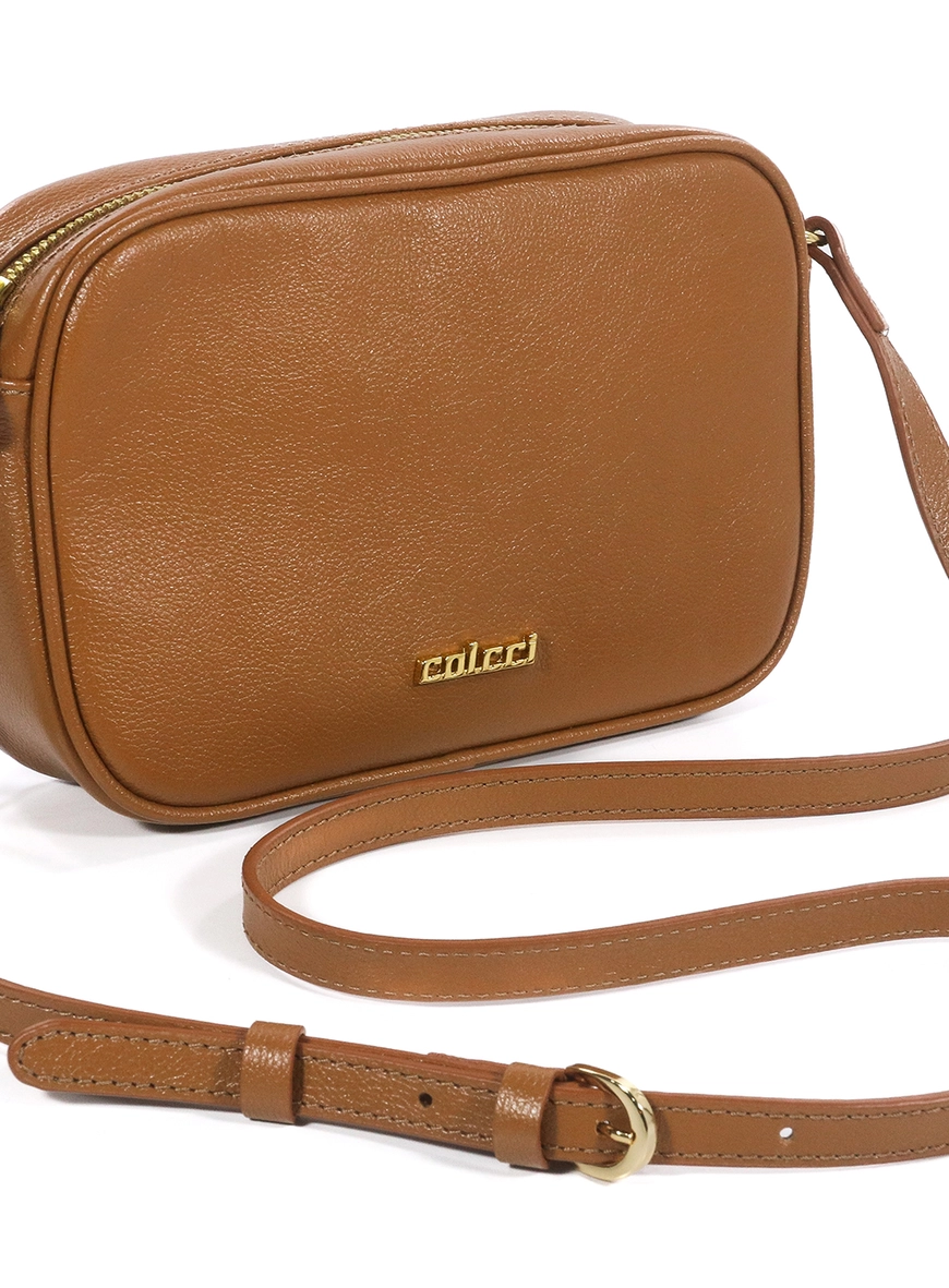 Bolsa Colcci Couro Câmera Bag Mel Marrom 4