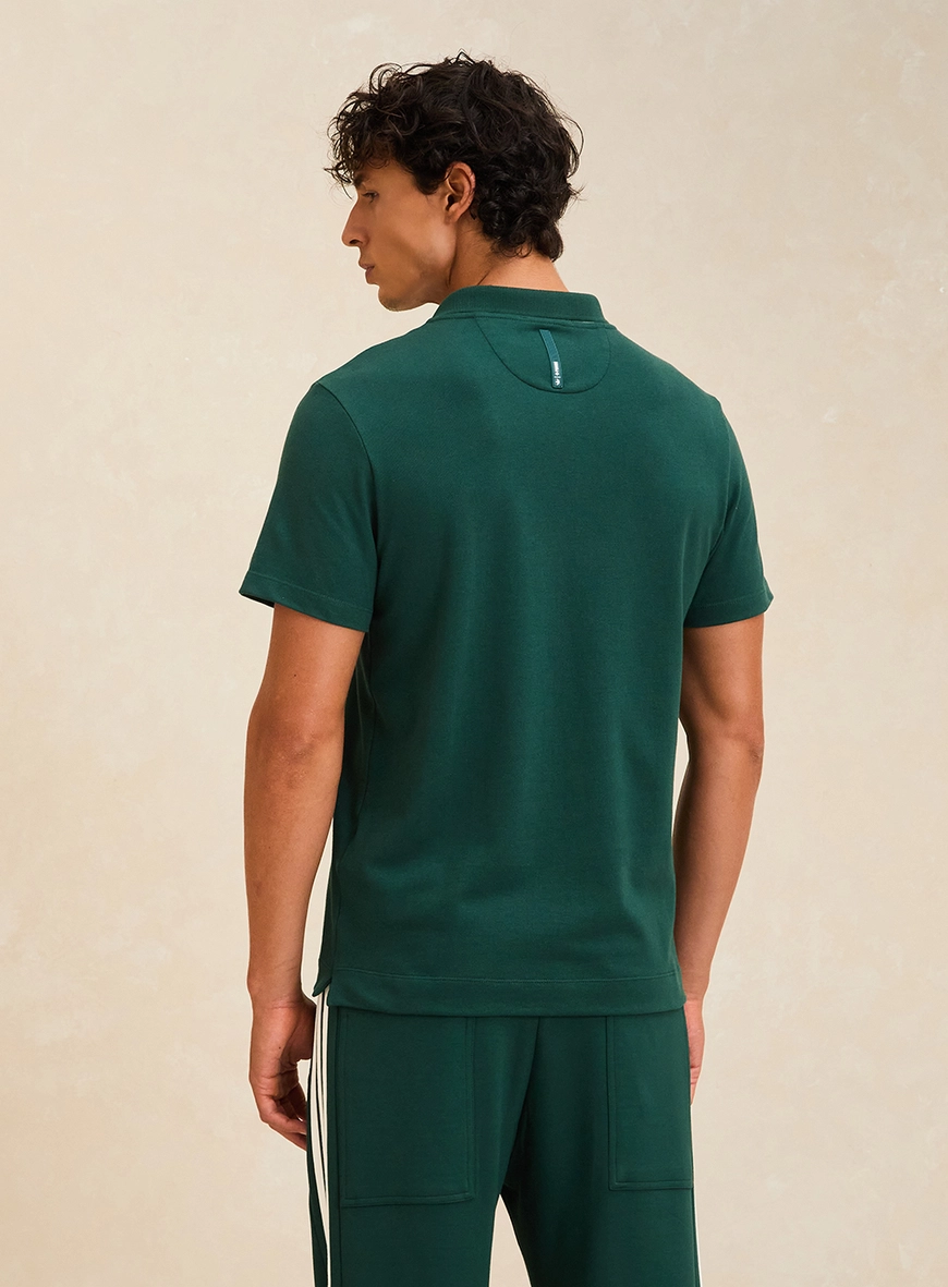 Polo Unissex Em Piquet Pima Verde Masc 2